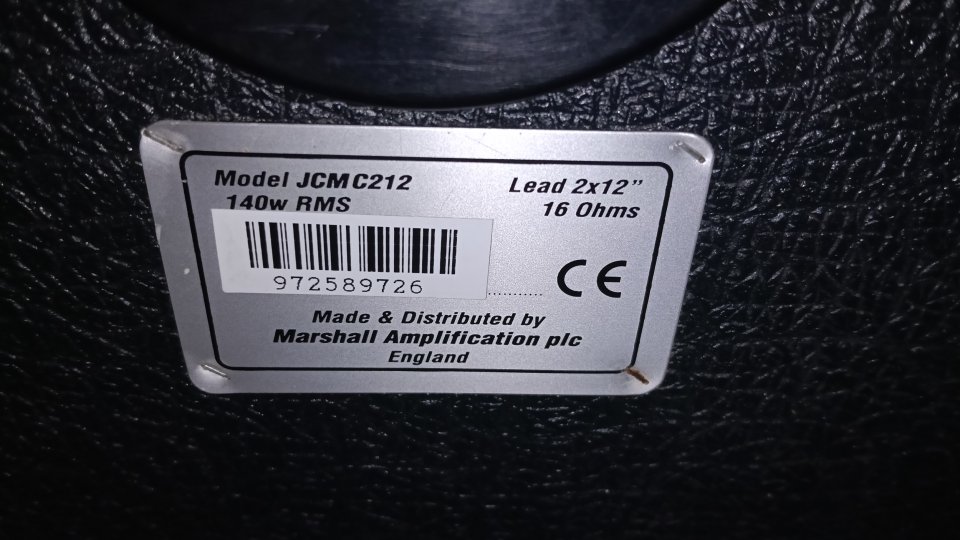 Pantalla Marshall 2x12 JCM C212