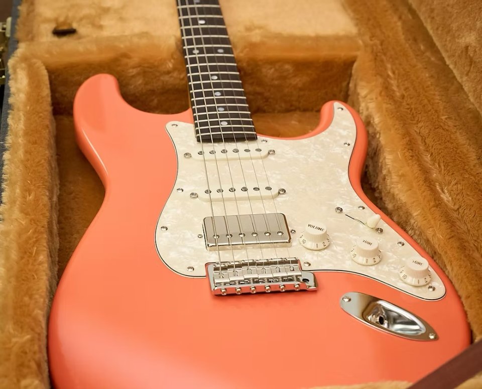 Rossi Handmade Guitars Stella HSS Coral Pink