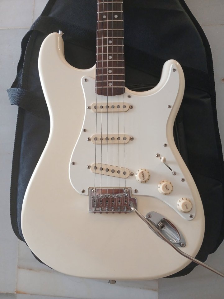 Partcaster Mojo Guitars con set completo Fender Tex mex y clavijeros Schaller 70 de segunda mano · Foto 2 de 8 · Sevilla · 450 €