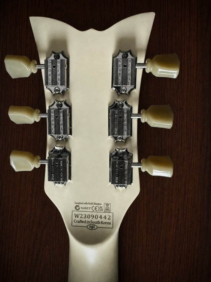Vendo (o podría cambiar) Schecter Ultra III Ivory Pearl / MINT de segunda mano · Foto 6 de 9 · Valencia · 985 €