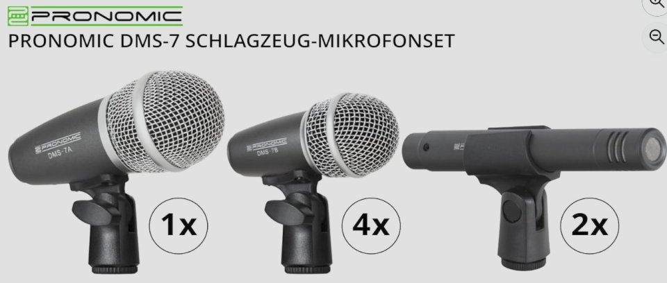 Set Micrófonos Batería Pronomic DMS-7
