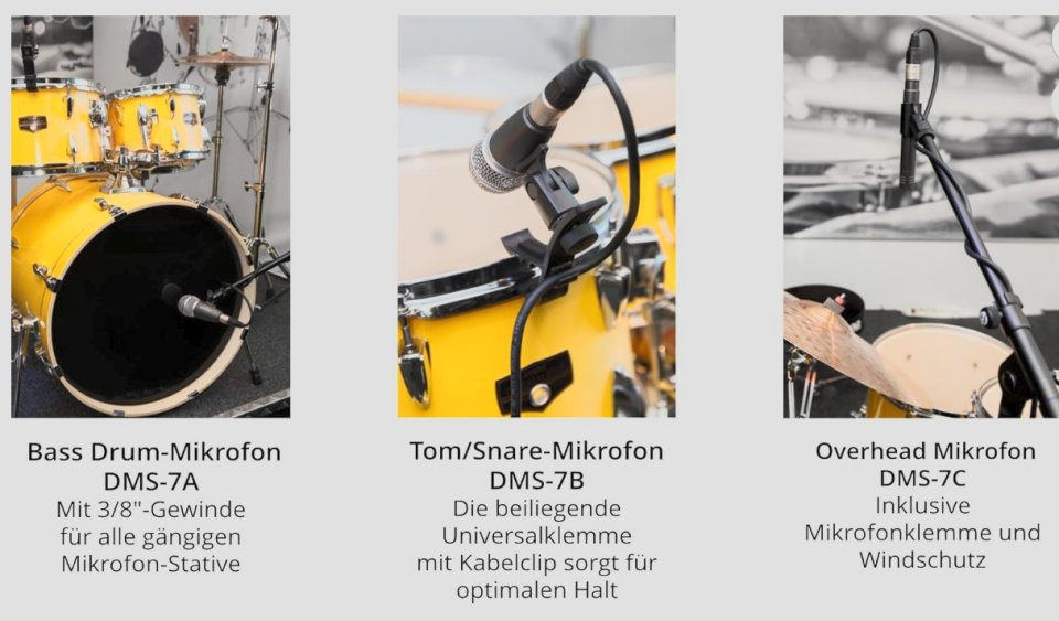 Set Micrófonos Batería Pronomic DMS-7