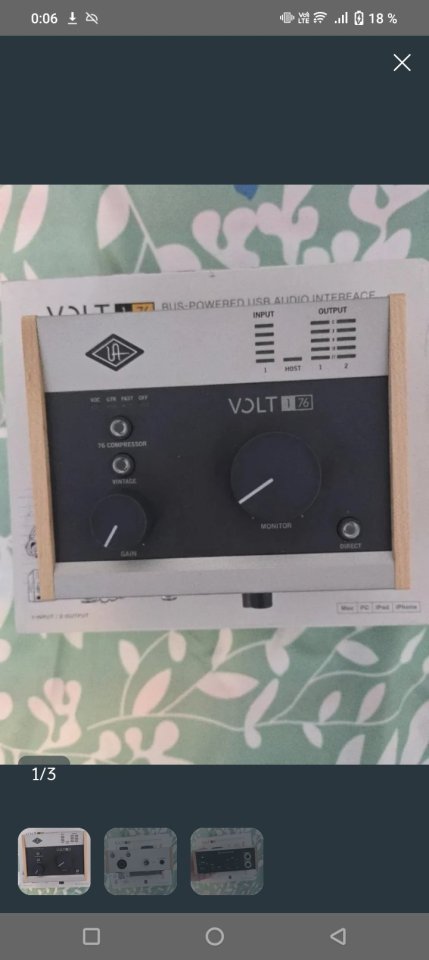 Interfaz de audio Universal Audio Volt176 de segunda mano · Foto 4 de 4 · Valencia · 115 €