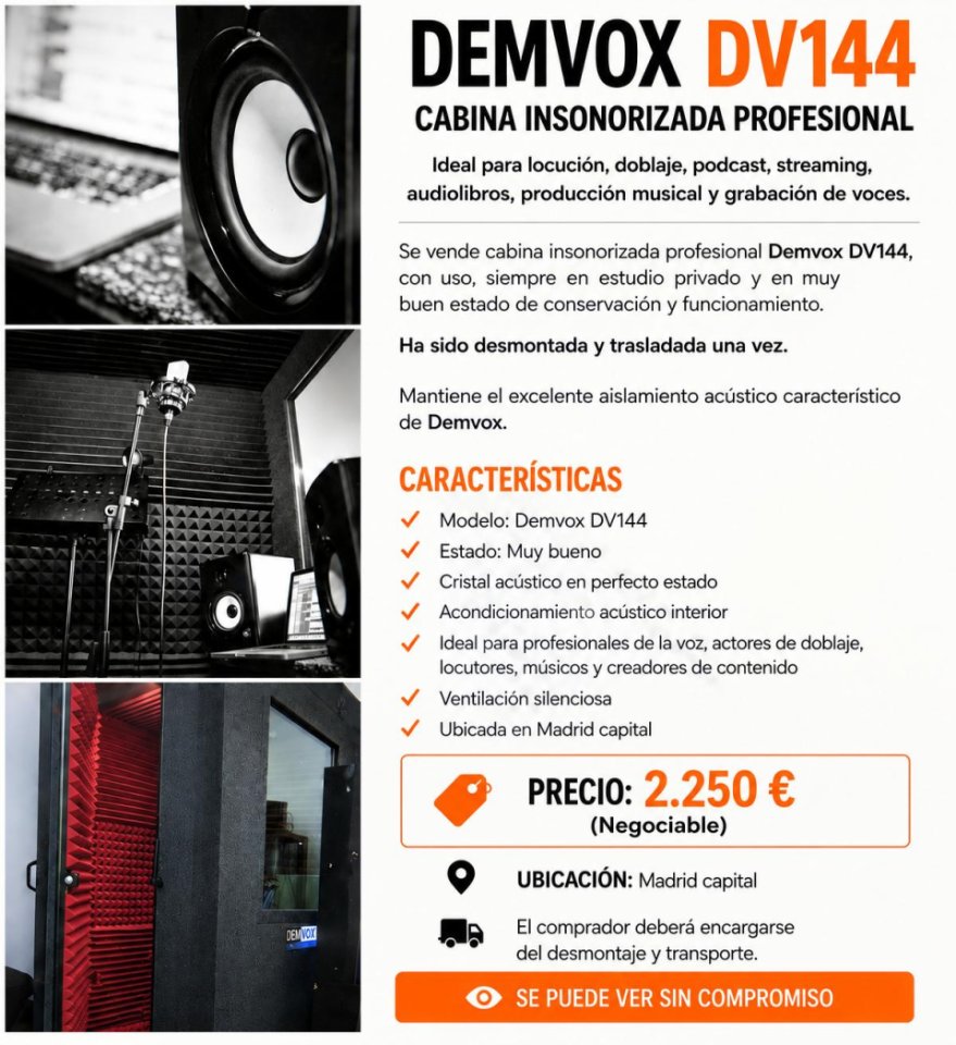 DEMVOX DV144 de segunda mano · Foto 1 de 4 · Madrid · 2250 €