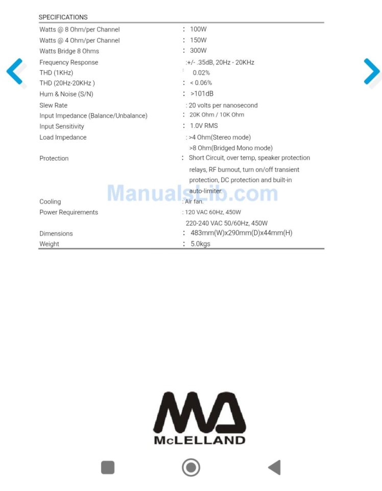 Etapa de potencia McLelland PR150