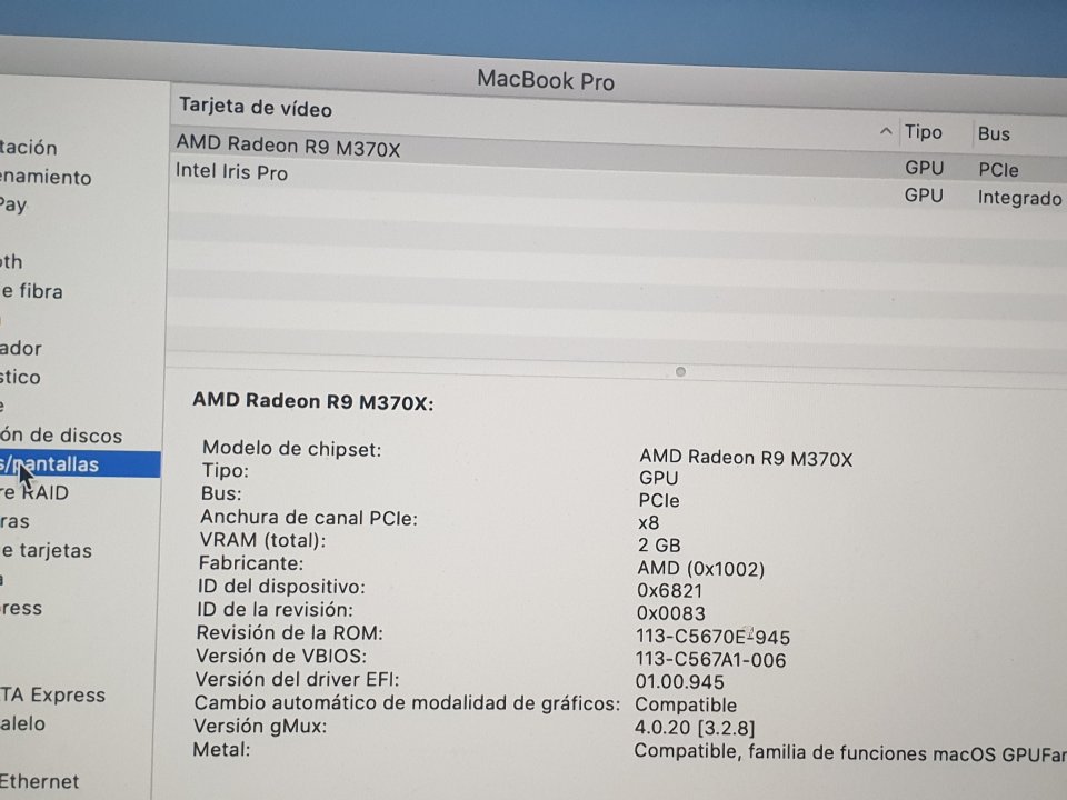 Macbook Pro 15 pulgadas (2015)