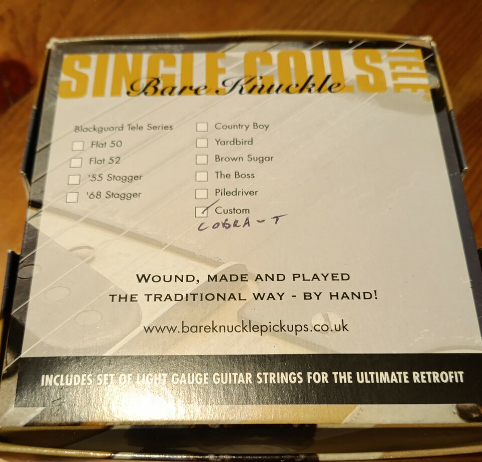 Pastilla puente Bare knuckle cobra-T