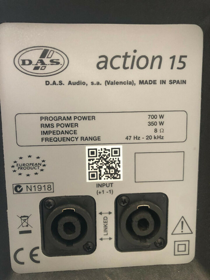 D.A.S.  Action 15 . Pareja de Bafles pasivos