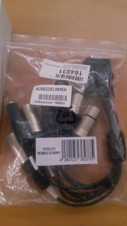 RME BO9632 XLRMKH (Cable conexión Balanceado)