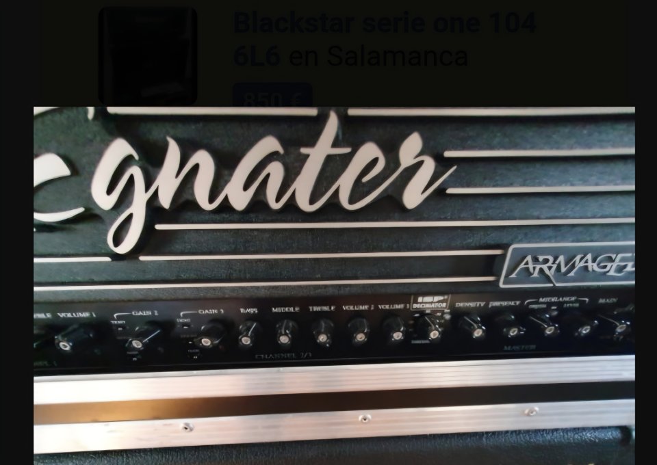 Cabezal de guitarra Egnater Armageddon + pantalla Egnater 4x12 + pedalera