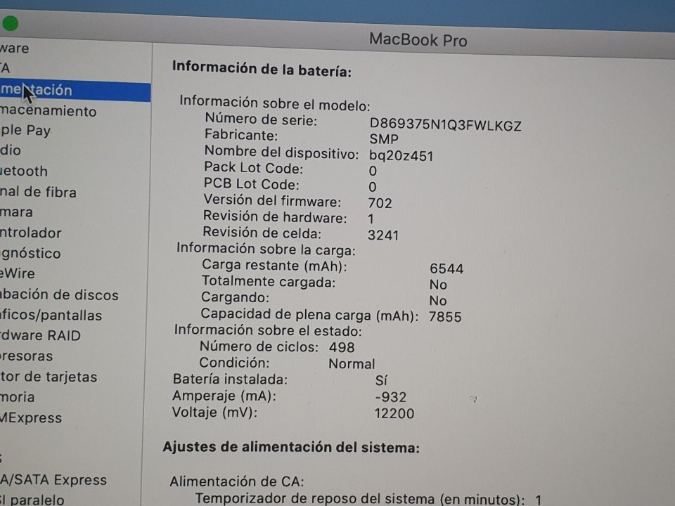 Macbook Pro 15 pulgadas (2015)