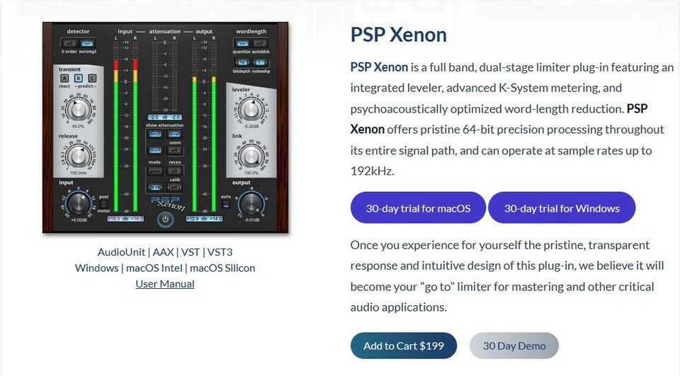 PSPAudioware Xenon limitador licencia iLok