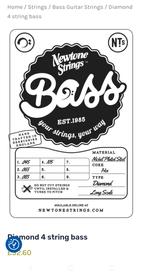 Cuerdas para bajo Newtone String (UK) de segunda mano · Foto 4 de 4 · Madrid · 12 €