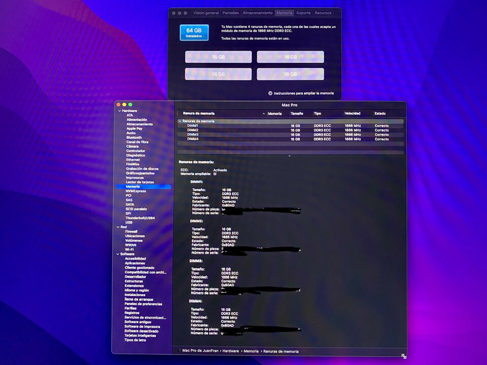 Vendo o Cambio: Mac Pro 10 core 64 gb Ram 2 TB SSD PCIE