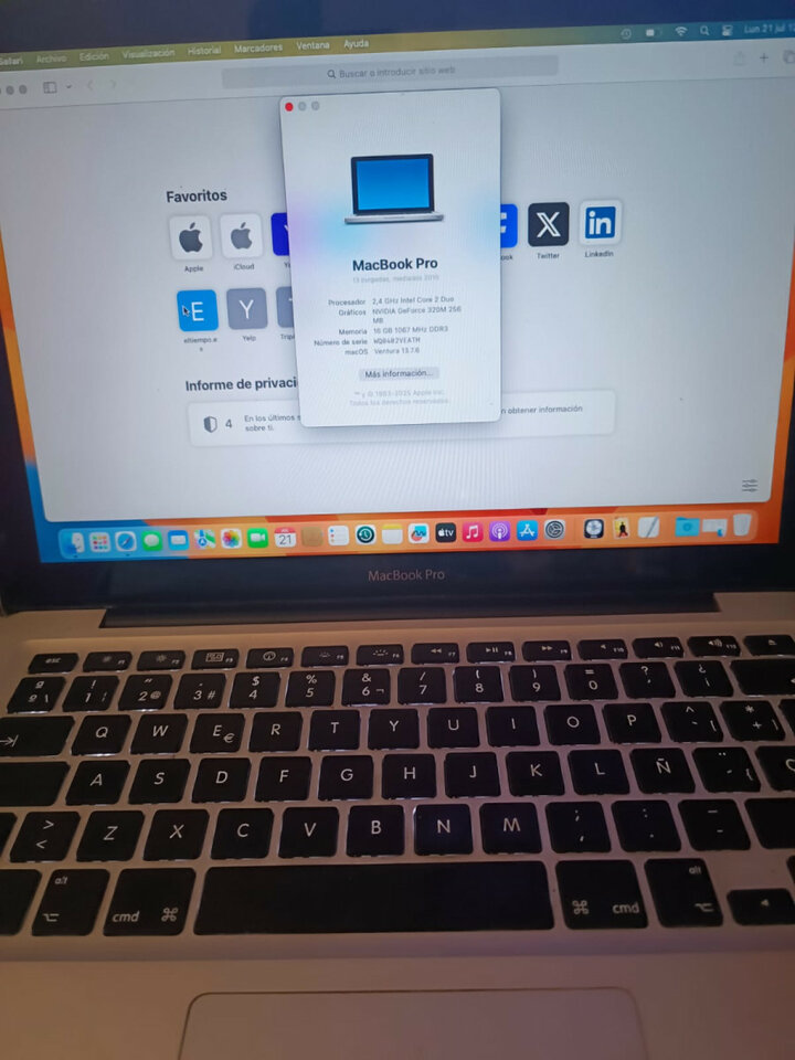 Macbook pro de 13" ssd 512 y 16gb ram +interface presonus usb96