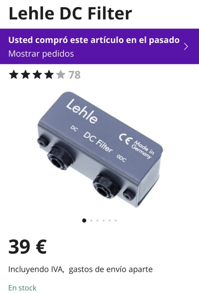 Preamp XLR phanton y Fitro DC