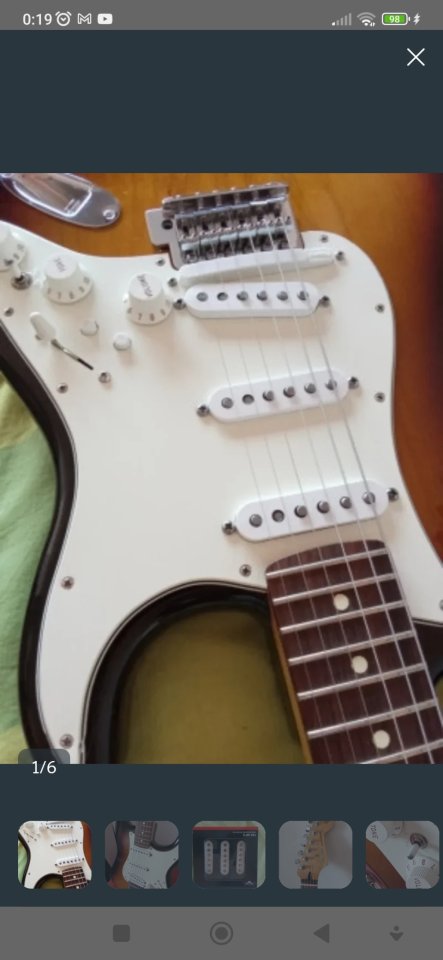 Guitarra eléctrica Fender Roland GC-1 con pastillas Fender Fat 60's.