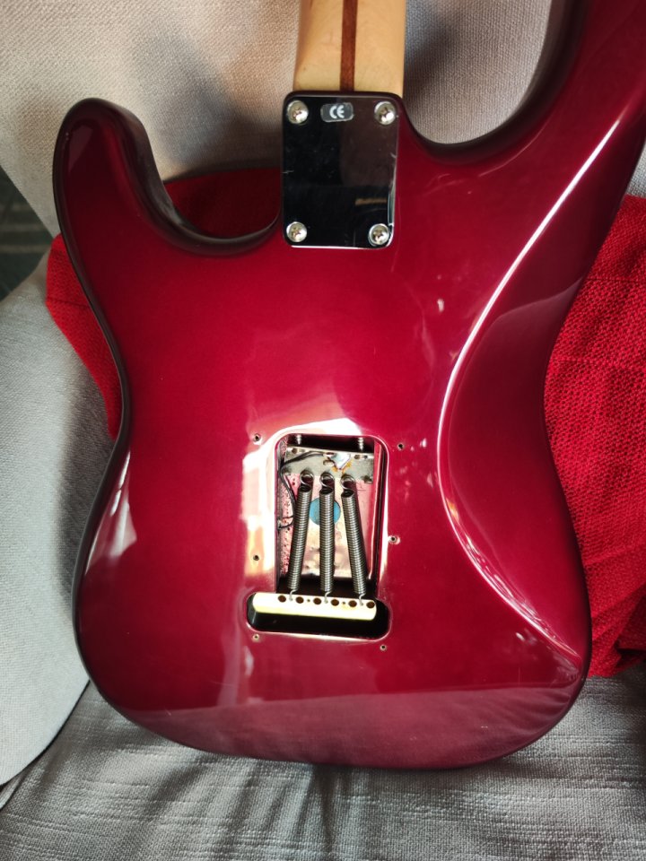 Fender stratocaster mexico rojo vino
