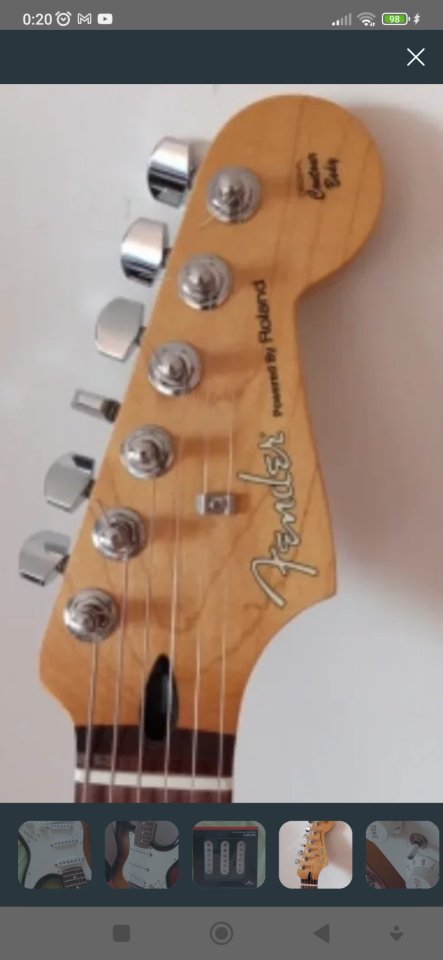 Guitarra eléctrica Fender Roland GC-1 con pastillas Fender Fat 60's.