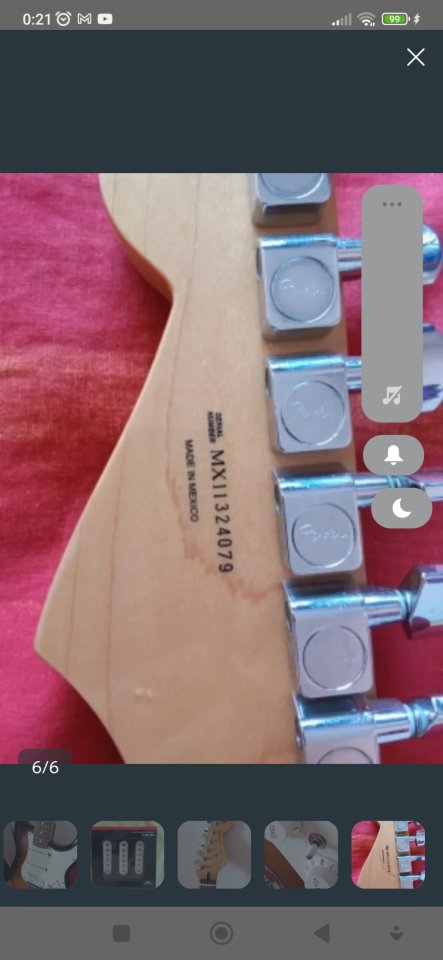 Guitarra eléctrica Fender Roland GC-1 con pastillas Fender Fat 60's.