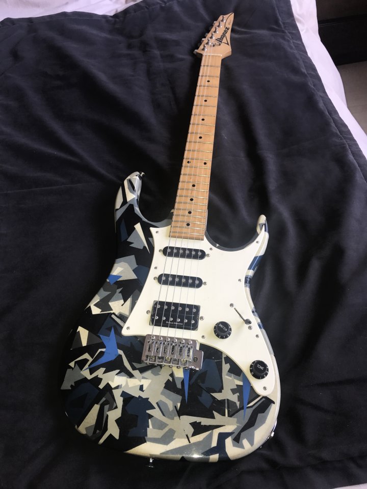 Ibanez RX Series 1994 Duncan Designed – Urban Camo Nitro Relic