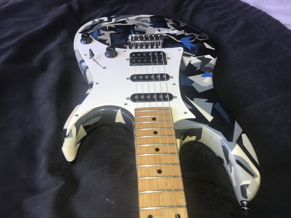 Ibanez RX Series 1994 Duncan Designed – Urban Camo Nitro Relic