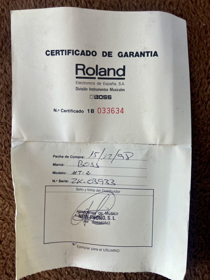 Boss Metal Zone MT-2 (1998, Made in Taiwan)