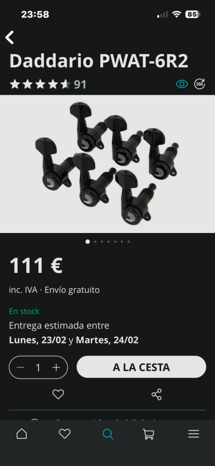 Afinadores D’Addario Auto-Trim Negros En Línea