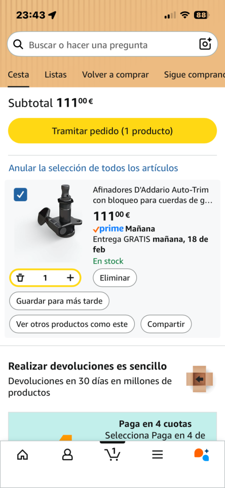 Afinadores D’Addario Auto-Trim Negros En Línea