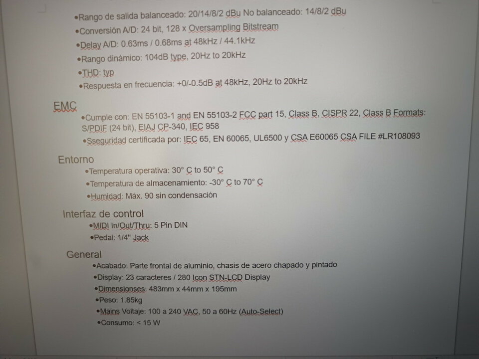 Procesador de efectos Reverberador TC Electronic