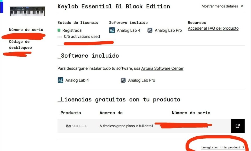 Arturia Keylab Essential 61 Key Black Teclado MIDI
