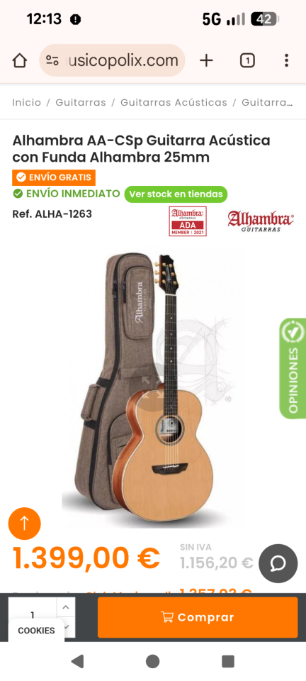 Guitarra acústica Alhambra