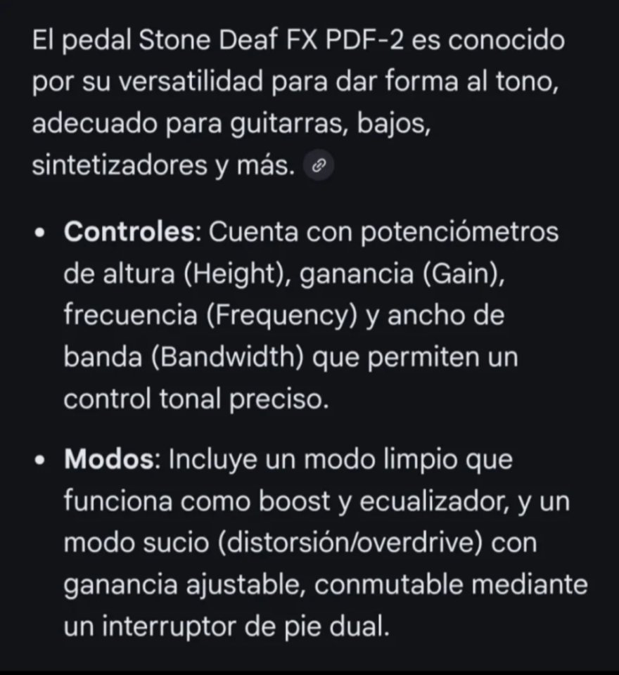 Stone Deaf FX PDF-2 Distorsión/Filtro! Nuevo!