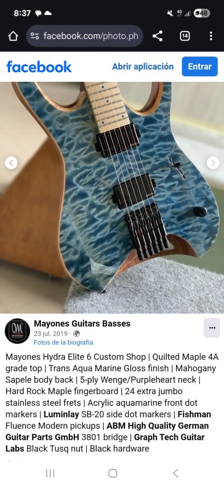 Mayones Hydra Elite 6 Custom Shop (ULTIMO PRECIO)