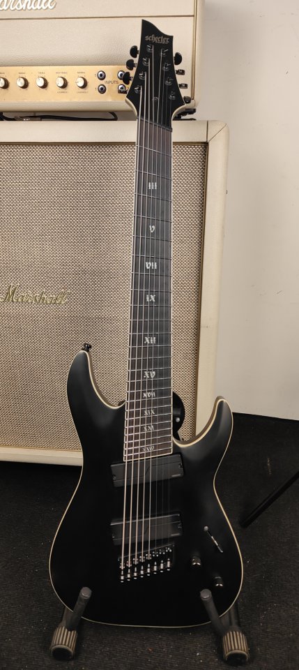 Schecter C-8 MS SLS Elite Evil Twin SBK