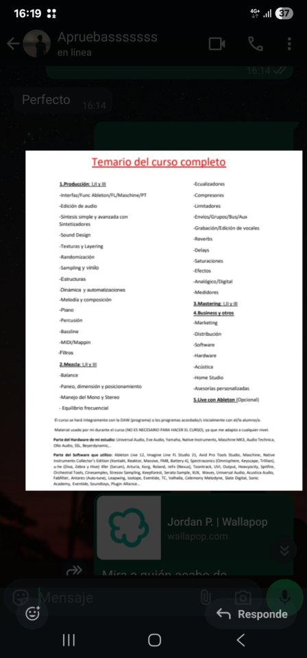 Curso Particular de Post Producción Musical Mix y Master