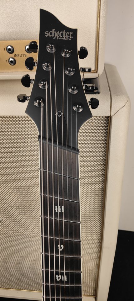 Schecter C-8 MS SLS Elite Evil Twin SBK