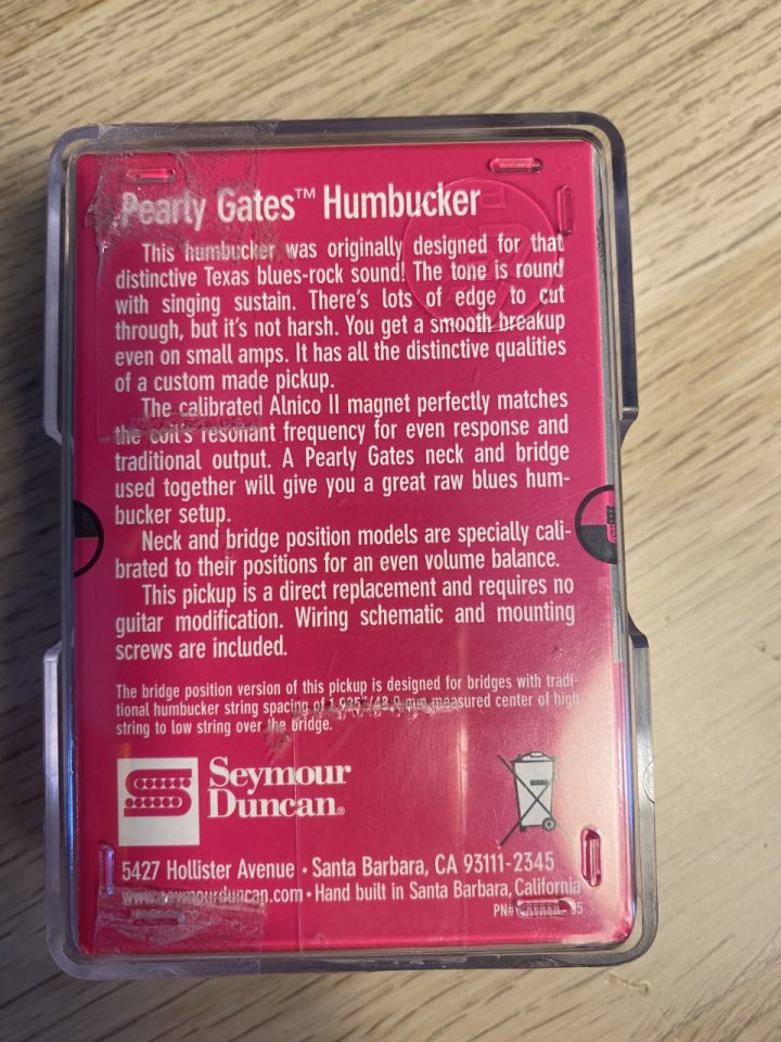 Seymour Duncan Pearly Gates Humbucker. de segunda mano · Foto 2 de 5 · A Coruña · 95 €