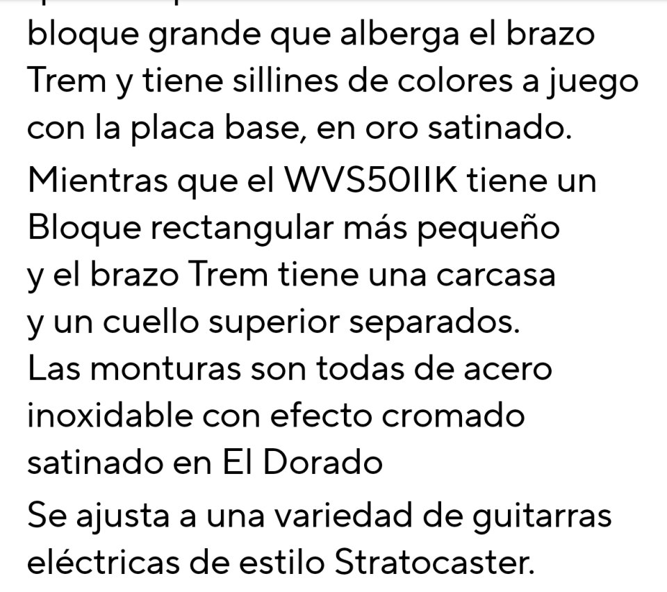 Tremolo Wilkinson WVS50K, nuevo