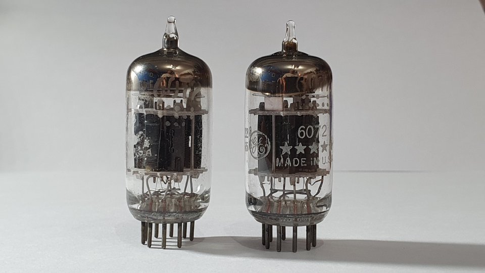 Válvula GE 6072 (Premium 12AY7) NOS 3-Mica Black Plate previo tubo hifi