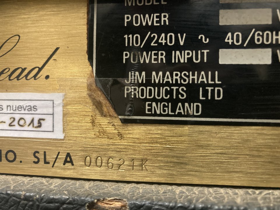 Marshall jmp mkII máster model 100w mod.2203