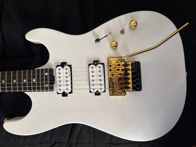 Soloking MS-1 Custom HH Blanca y Dorado