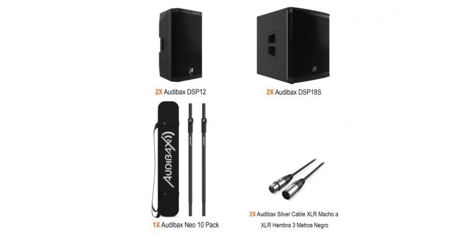 Audibax Pro Concert Set 2400w NUEVO A ESTRENAR LO ABRES TÚ. de segunda mano · Foto 2 de 2 · Badajoz · 1100 €