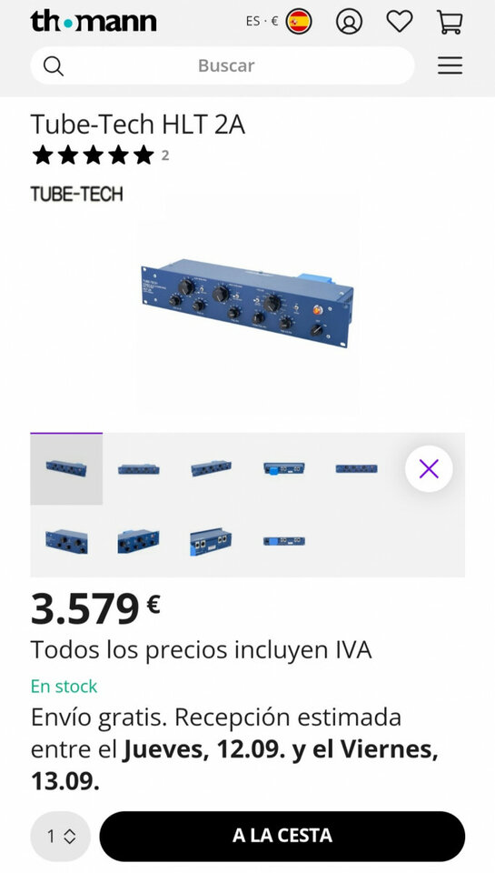 Tube-Tech HLT2A ecualizador estéreo a válvulas