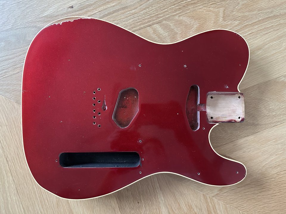 Cuerpo Telecaster aliso Candy Apple Red