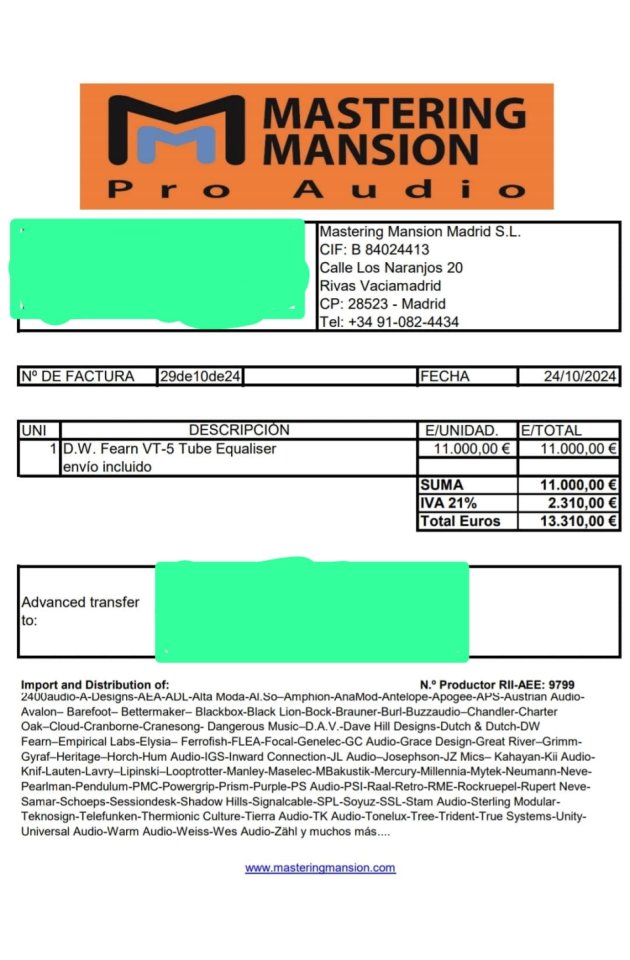 DW Fearn VT-5 Stereo Vacuum Tube Equalizer