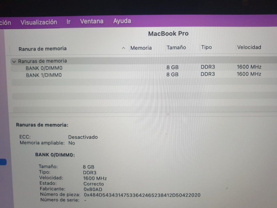 Macbook Pro 15 pulgadas