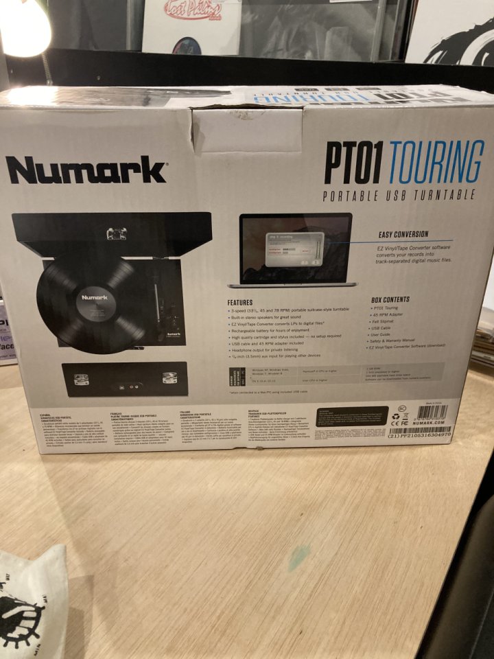 Giradiscos Ultraportátil Numark PT01 Touring