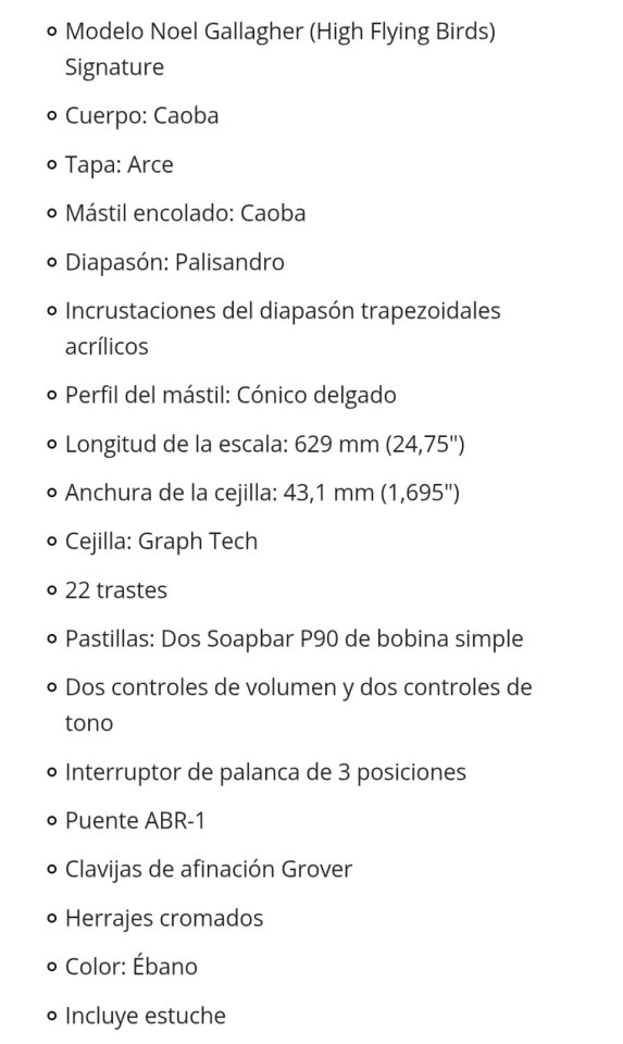 Gibson  les paul Noel Gallagher 2025(RESERVADA)