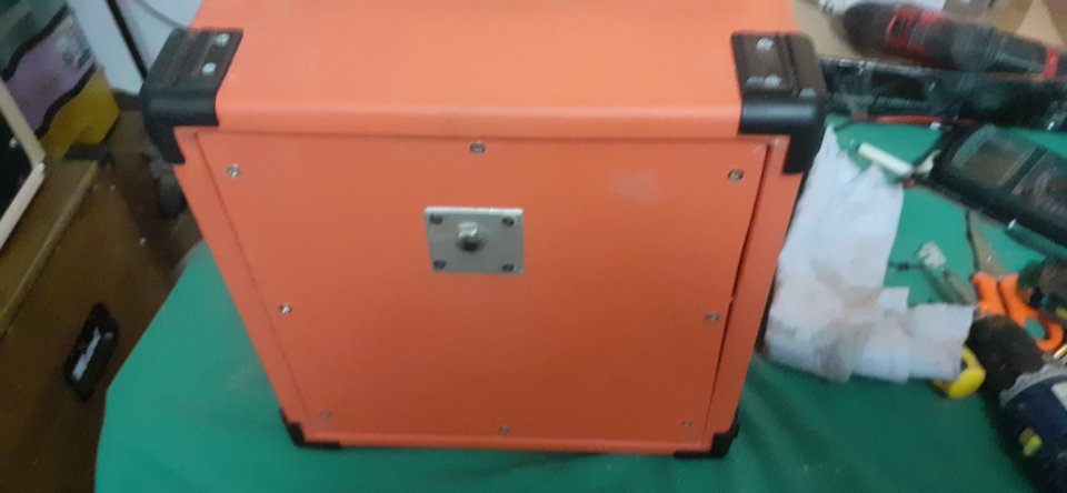 Pantalla artesanal 1x8 Tolex Naranja